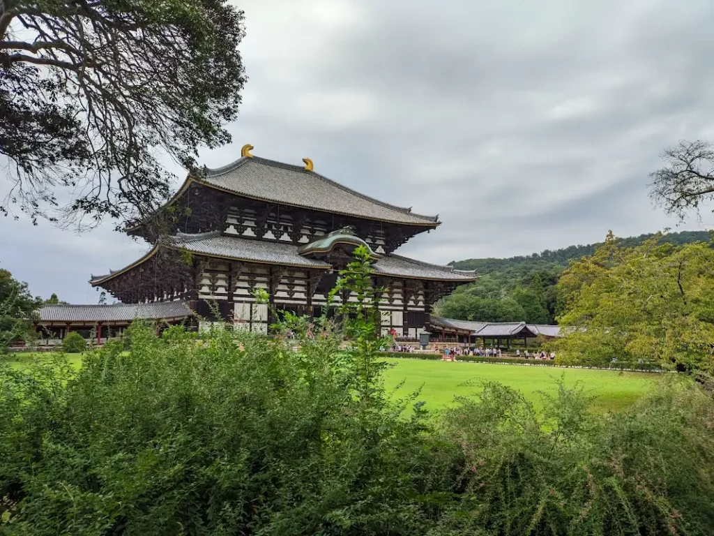 Todai-ji, a great wooden Buddhist temple.