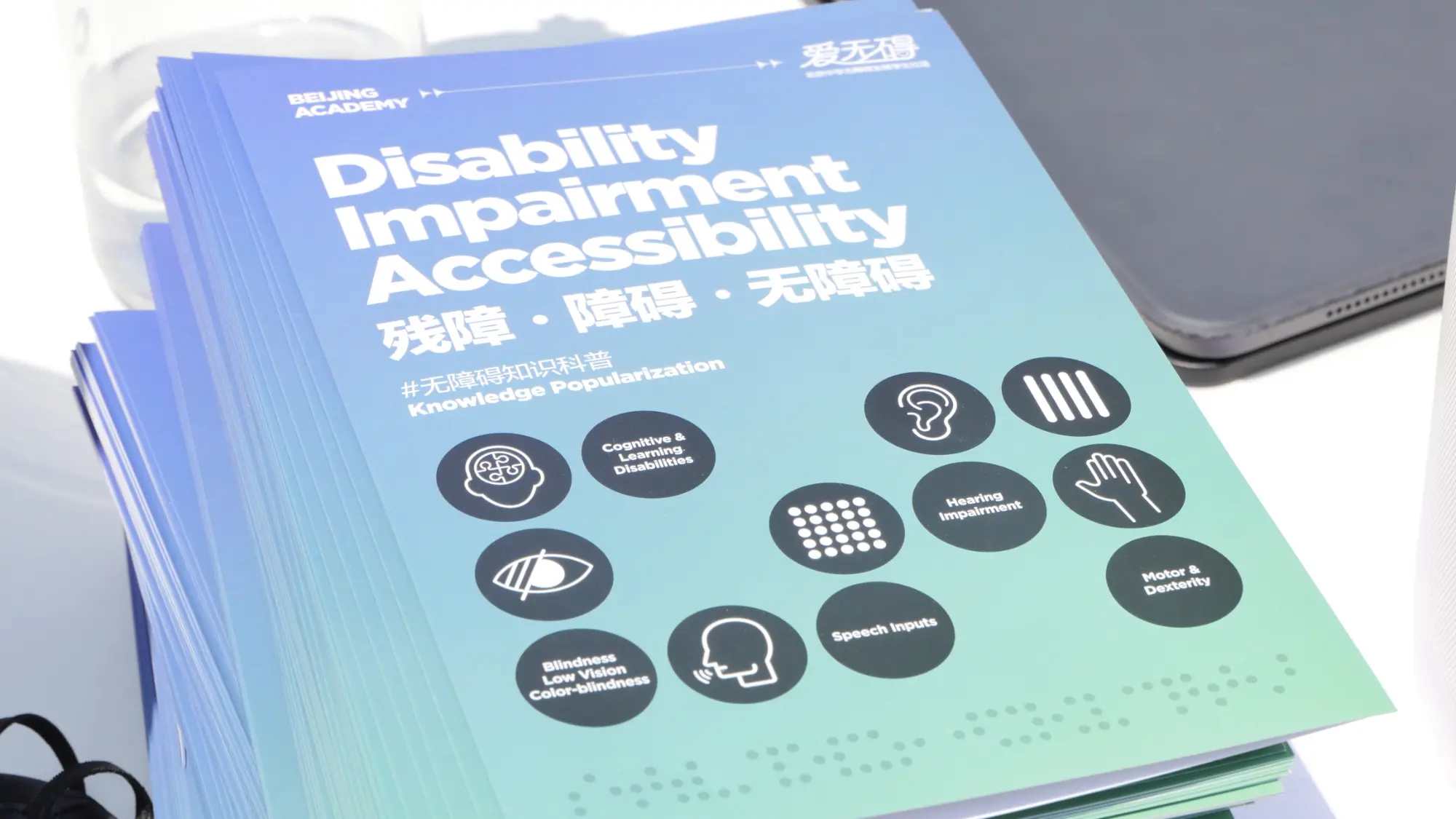 A leaflet with the title "Disability, Impairment, Accessibility."